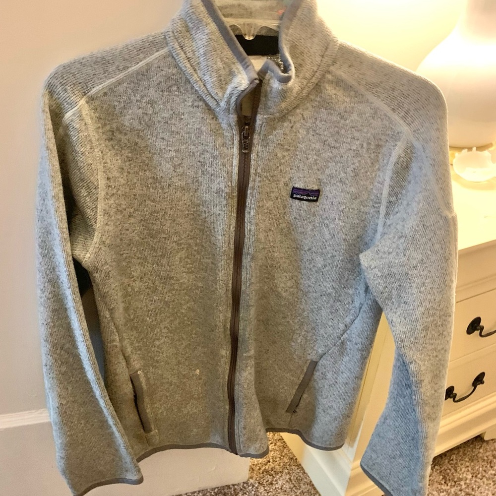 Patagonia womens full zip better sweater heather grey